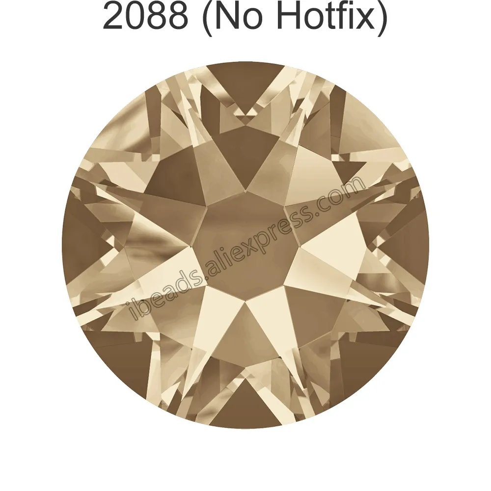 Crystal 001 GSHA F 24 шт.) Оригинальные кристаллы Swarovski 2058 XILION 2088 XIRIUS Rose без горячей фиксации стразы с плоской задней частью для украшения ногтей - Цвет: Crystal 001 GSHA F