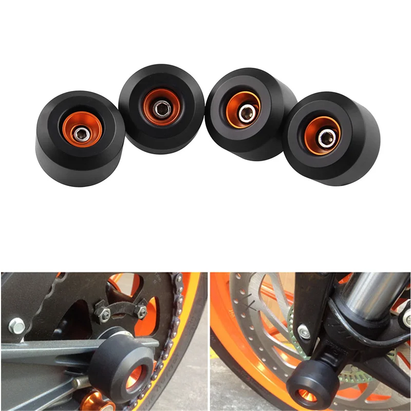 

Motorcycle Frame Slider Crash Pads Protection For KTM DUKE200/390 2013-2018 Rear & Front Wheel Frame Slider