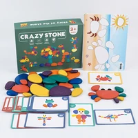 baby kids crazy stone wooden blocks balance stacking game educational creativity imagination training toys for children