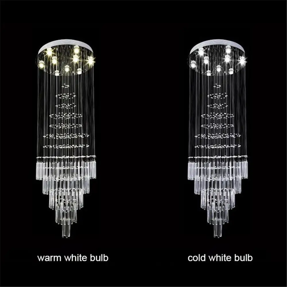 Современная хрустальная люстра с каплями дождя K9 светодиодный светильник для