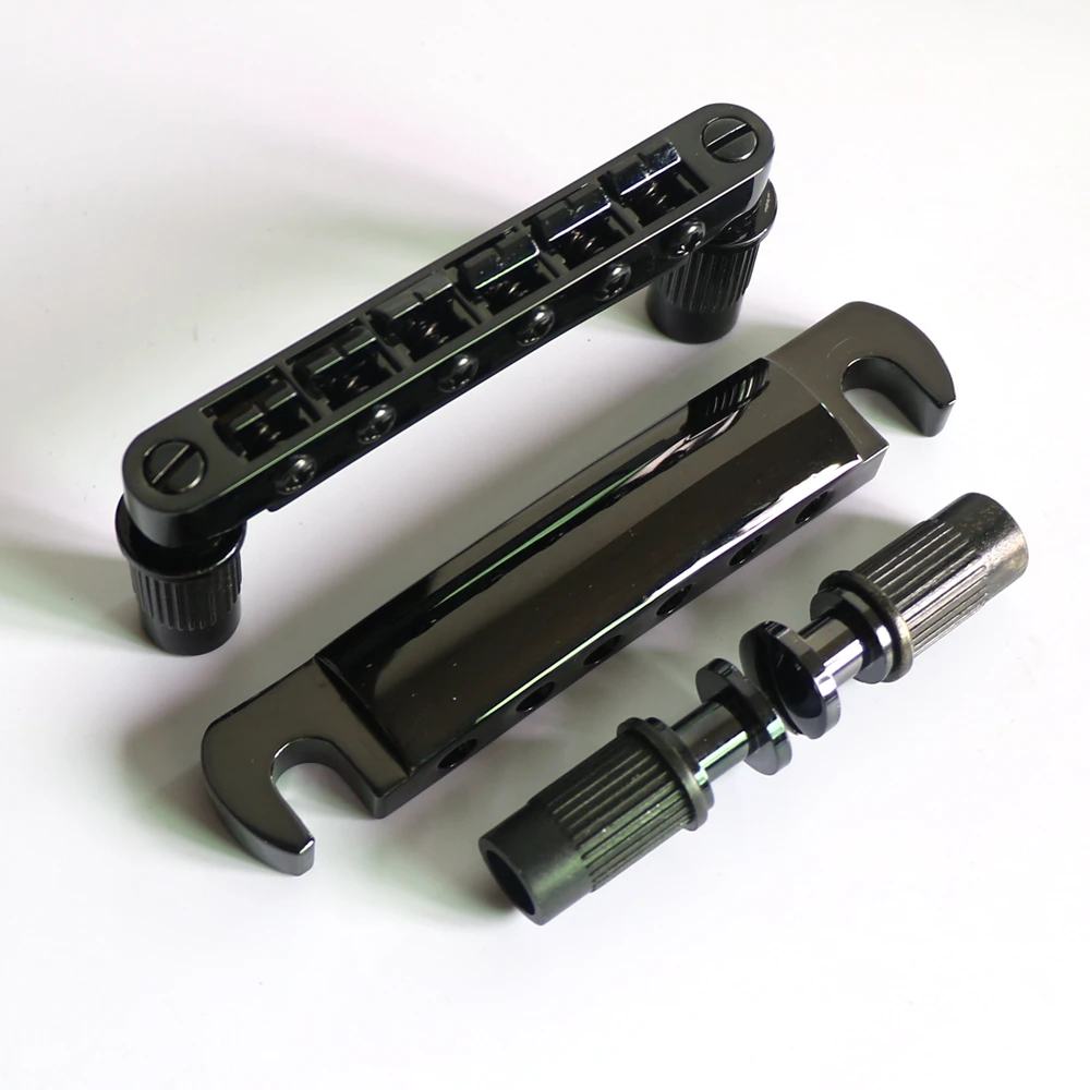 

Handmade Guitar Parts Accessories Black LP Guitar Chord Bridge Full Set Electric Guitar