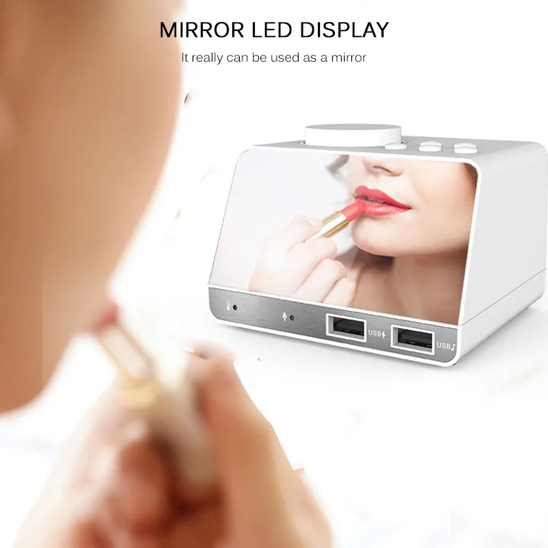 Новинка K11 Bluetooth будильник динамик с двойным USB интерфейсом зарядка аудио