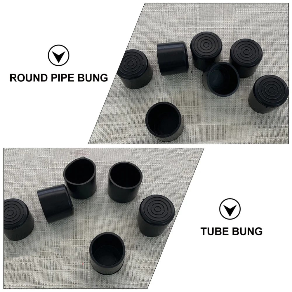 

100pcs Furniture Leg Plug Round Rubber Cover 25mm Tube Bung Blanking End Caps