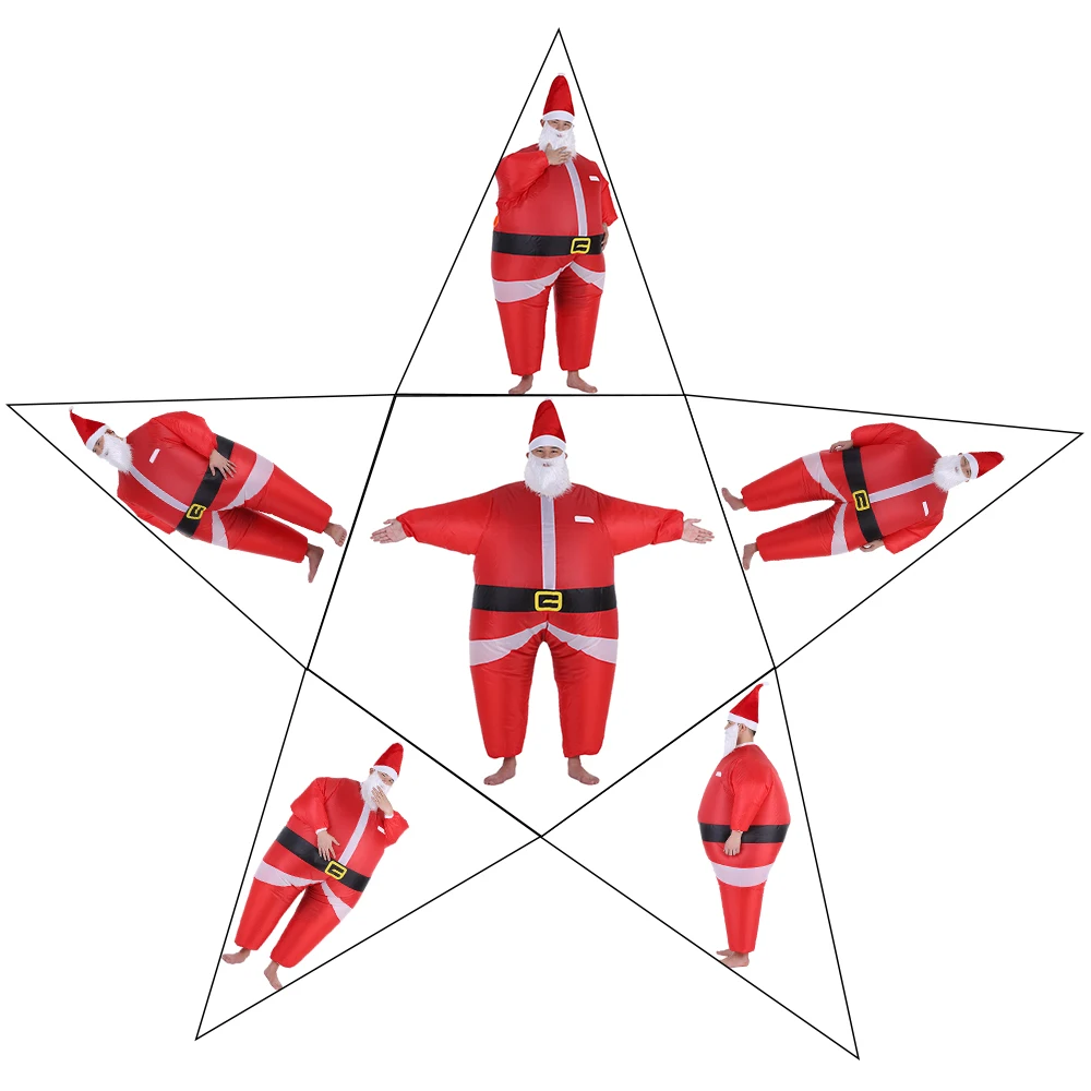 Рождественский надувной костюм Санта Клауса спортивный воздушный вентилятор