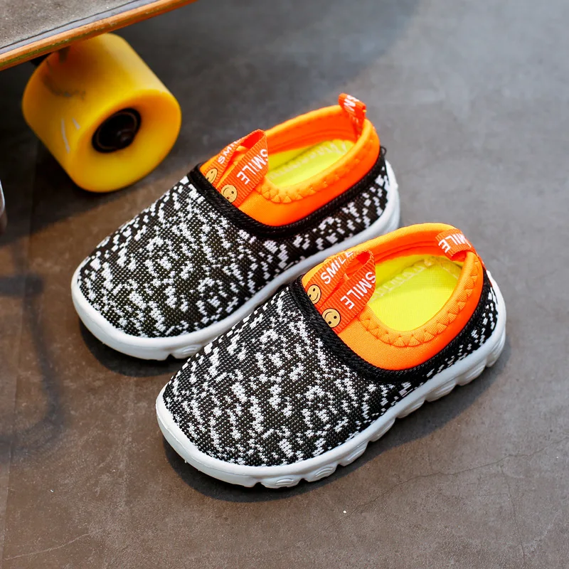 2019 летняя детская обувь ярких цветов повседневная Тканевая без застежки дышащие