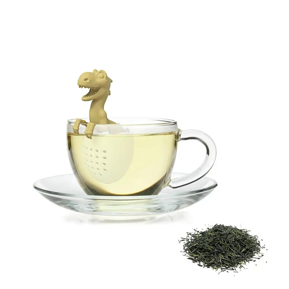 Чайный пакетик силиконовый травяной фильтр для специй в форме динозавра ситечки