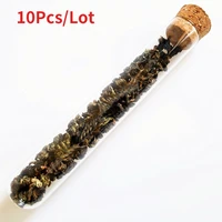 10pcslot glass tobacco pipe with round cork bottle stopper cigar moisturizing herb smoking box storage weed accessories