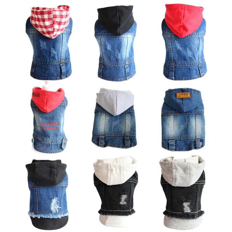 

Fashion Designer Dog Clothes for Pomeranians New Denim Dog Jacket Hoodies Chihuahua Cowboy Pet Dog Coat XS-XXL Puppy Cat Outfits