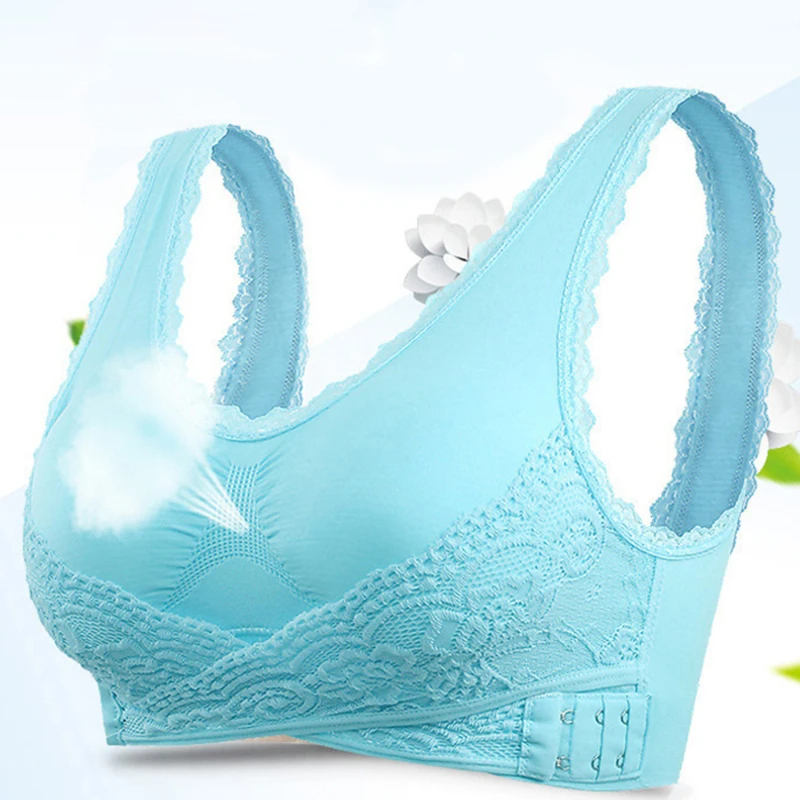 

3XL Plus Size Sexy Lace Bralette Solid Cross Side Buckle Bra Brassiere Wireless Push Up Bras for Women Lingerie Sleep Underwear