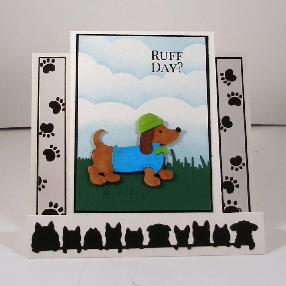 

Cat and dog border Metal Cutting Dies Stencils For DIY Scrapbooking Album Paper Card Decorative Craft Embossing New 2019