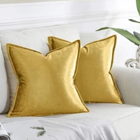 modern gold solid cushion covers for sofa couch bed throw pillow covers 45x45 luxury velvet square pillowcases