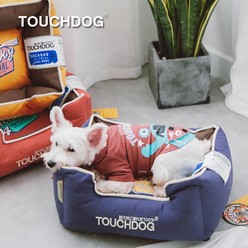 Мягкая кровать для собаки коврик питомника теплая щенка плюшевое уютное гнездо