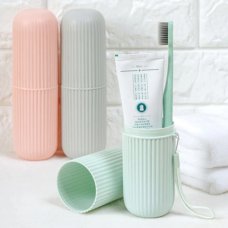 

1Pcs 4Colors Toothbrush Holder PP Storage Box Nice Gift Dustproof Portable Travel Hiking Supplies Bathroom Accessories