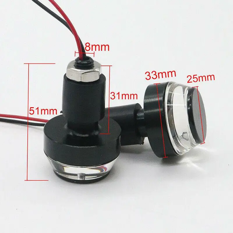 Светодиодный светильник поворота на руль мотоцикла 12 В белый и желтый цвет 2 шт. |