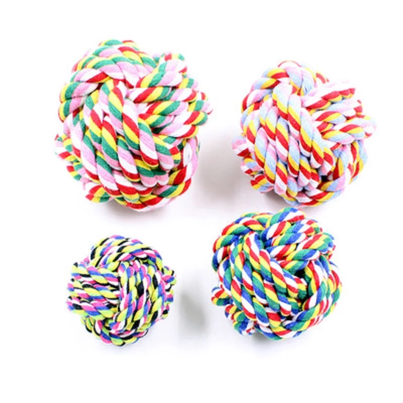

5.5/7cm Kitten Chewing Rattling Sound Toy Pet Hollow Balls Cotton Balls Toys Interactive Bite Cotton Balls Cat Interactive Toy