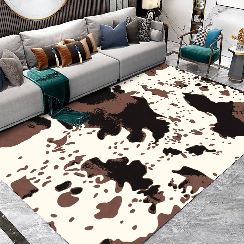 

Cow Style Living Room Carpet Bedroom Children's Room Carpet Home Carpet Floor Door Rug Decoration Flannel Fashion Area Carpet