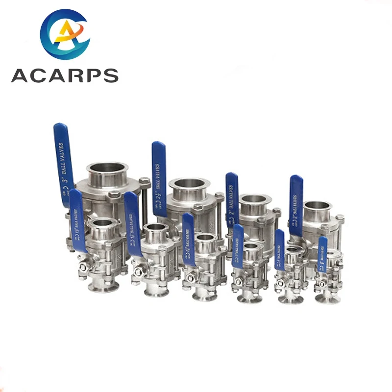 1/2 &quot3/4" 1 &quot1 1/4" 3 предмета Quick Fit шаровой клапан 304 Нержавеющая сталь зажим