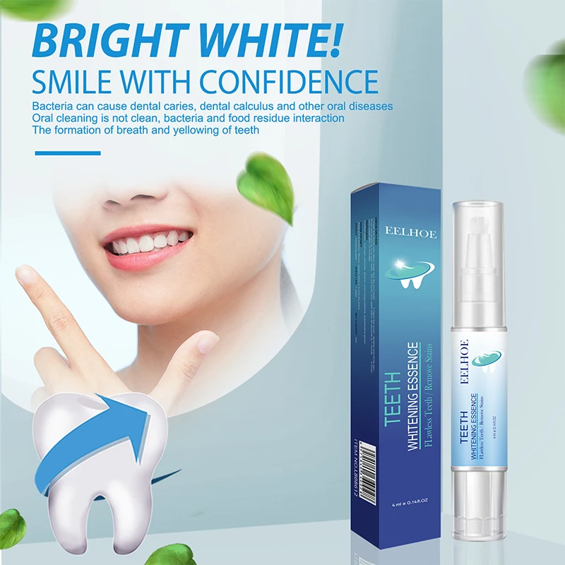

4ml Teeth Whitening Pen Remove Stains Oral Hygiene Instant Tooth Whitener Gel Cleaning Kit Tooth Whitening Pen