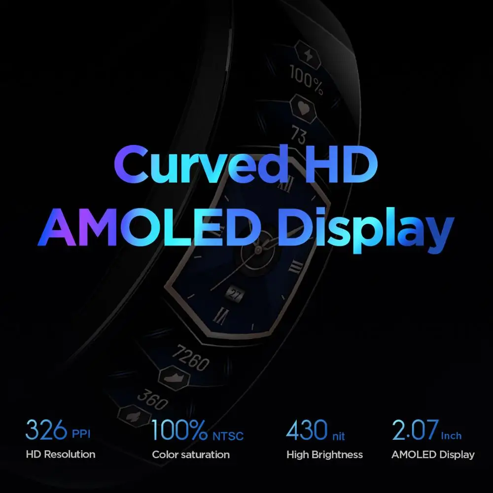 Kup Globalna Wersja Amazfit X Smartwatch Zakrzywiony Ekran Monitorowanie Snu Ciała Tytanu 5ATM Wodoodporne Tryby Multi Sports