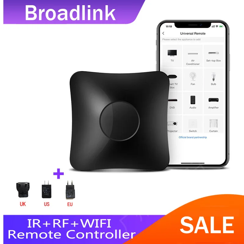 

Newest Broadlink RM4 pro IR RF wifi UNIVERSAL REMOTE Smart Home Automation works with Alexa and Google Home