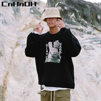 cnhnoh dirty rabbit for men and women long sleeved hip hop loose large size autumn new trend top 9325