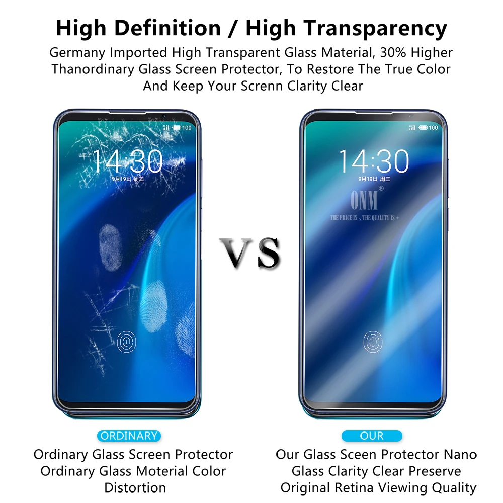 2 шт закаленное стекло для Meizu 16 защита экрана 16th 5 0 Защитная стеклянная