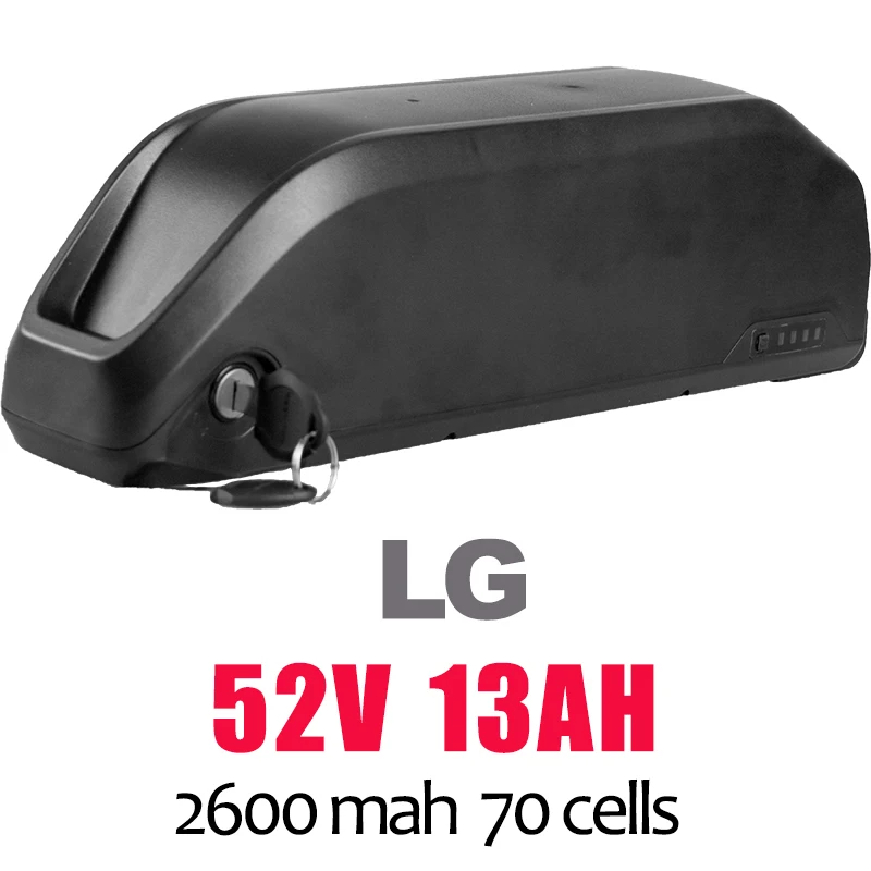 52V13AH Ebike LG литиевая батарея 48 в 52 в 21 Ач 23.8ач для Bafang BBS02 BBSHD мотор электрический велосипед литий-ионный аккумулятор ebike чехол для батареи - Цвет: 52V13AH