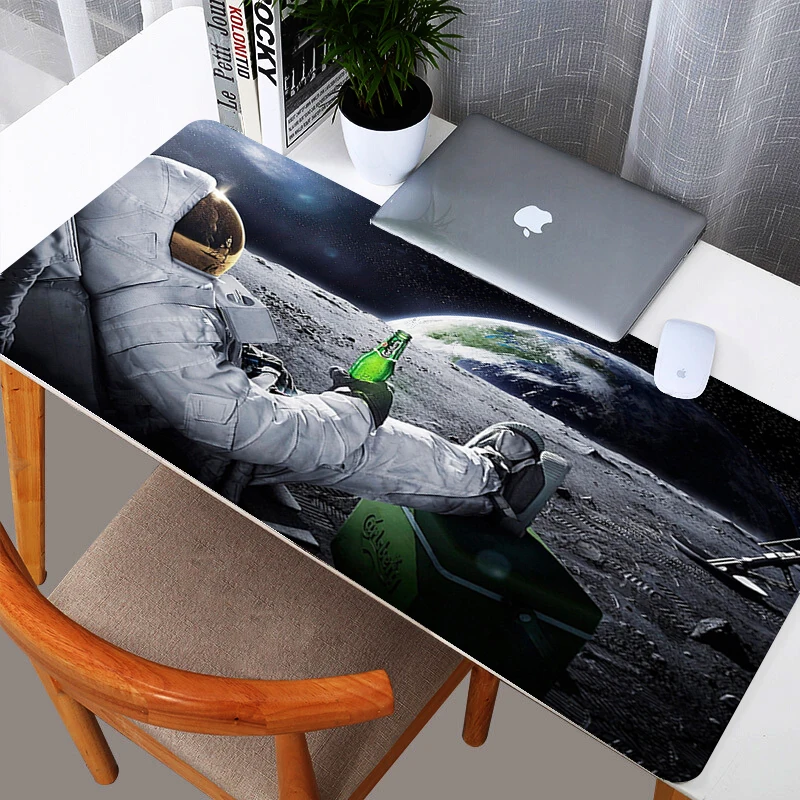 

Mousepad 900x400 Spaceman Astronaut Large Size Gaming Mouse Pad Locking Edge XL Rubber Gaming Mats Fast Delivery