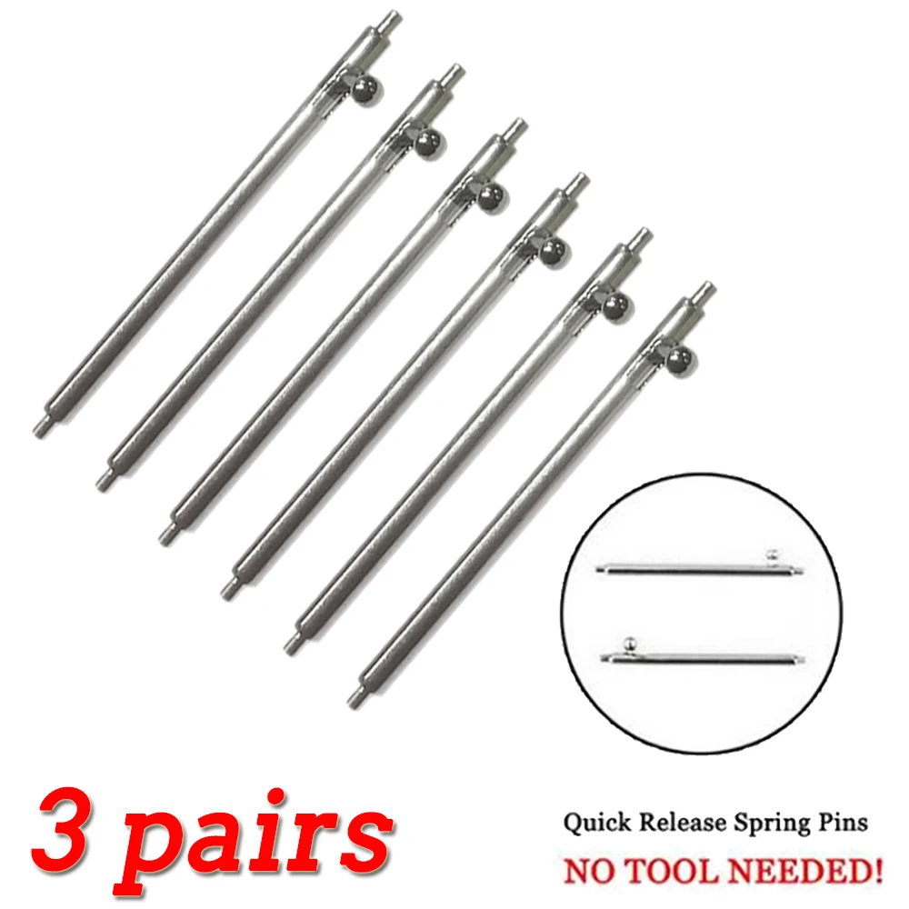 

1.8mm Stainless Steel Quick Release Pin 18mm 20mm 22mm 22.5mm 23mm Switch Spring Pin Bar for Strap Watch Band Connector tool