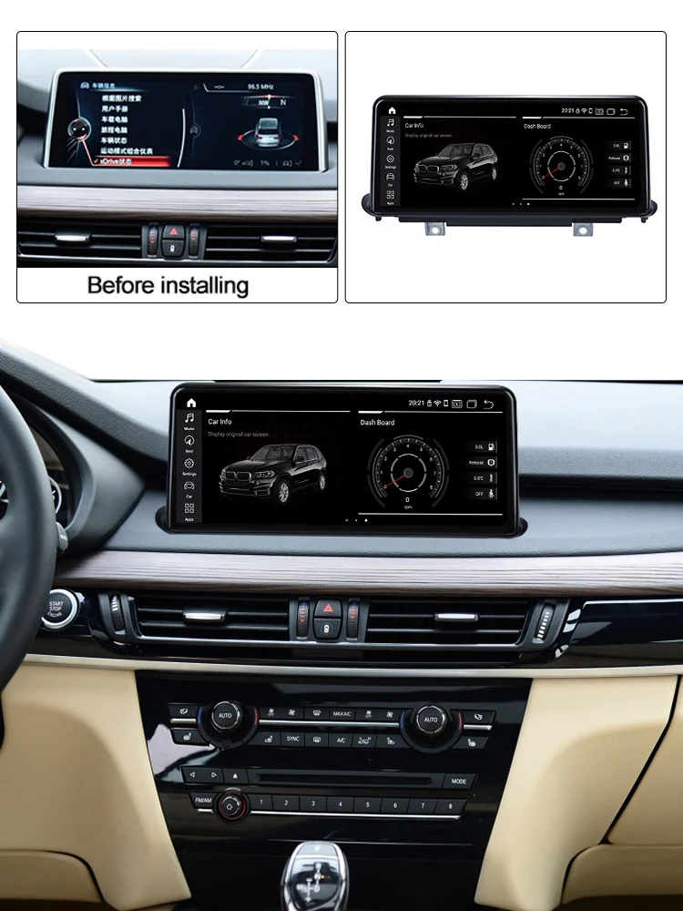 Автомобильный мультимедийный плеер NaviFly Android 10 для BMW X5 F15 X6 F16 2014-2017 оригинальная