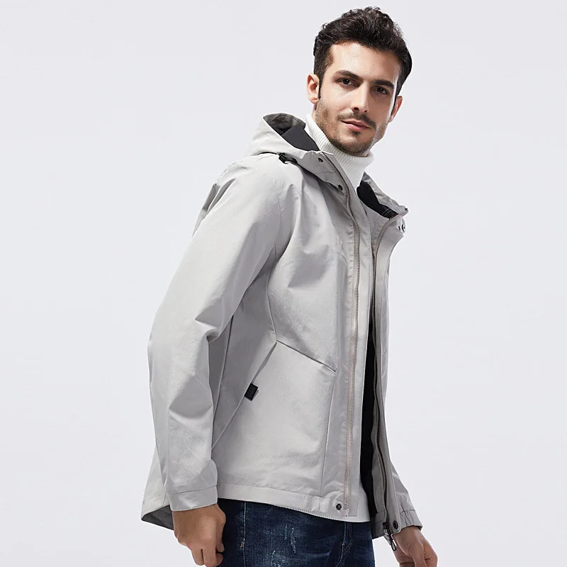 

2021 New Style Autumn & Winter MEN'S Coat Casual Fashion Outdoor Hooded Jacket Plus-sized Menswear Clothes