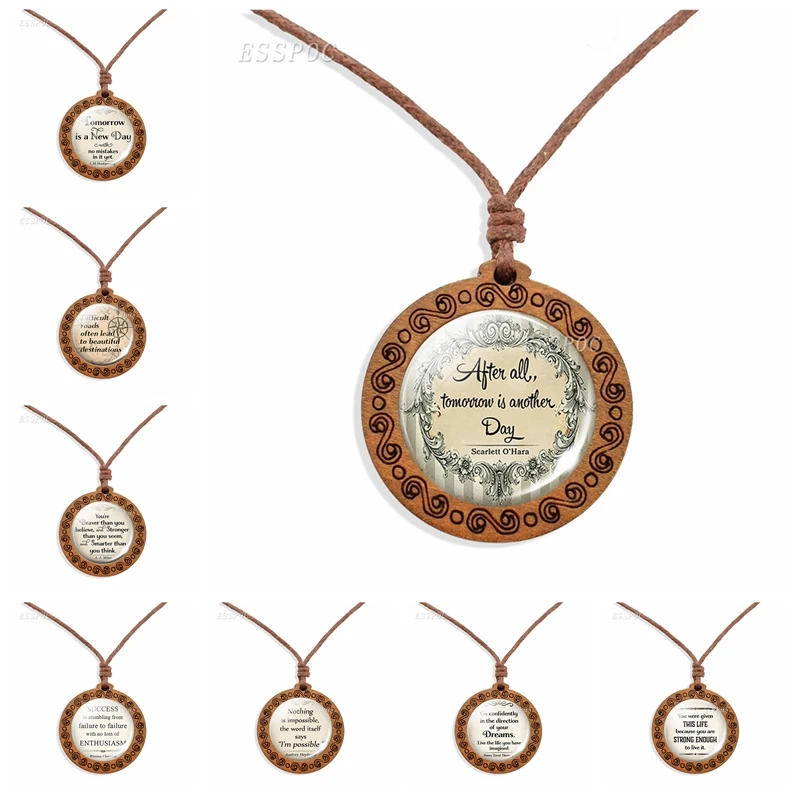 Вдохновляющие буквы дневного света деревянная подвеска в стиле ретро веревочная