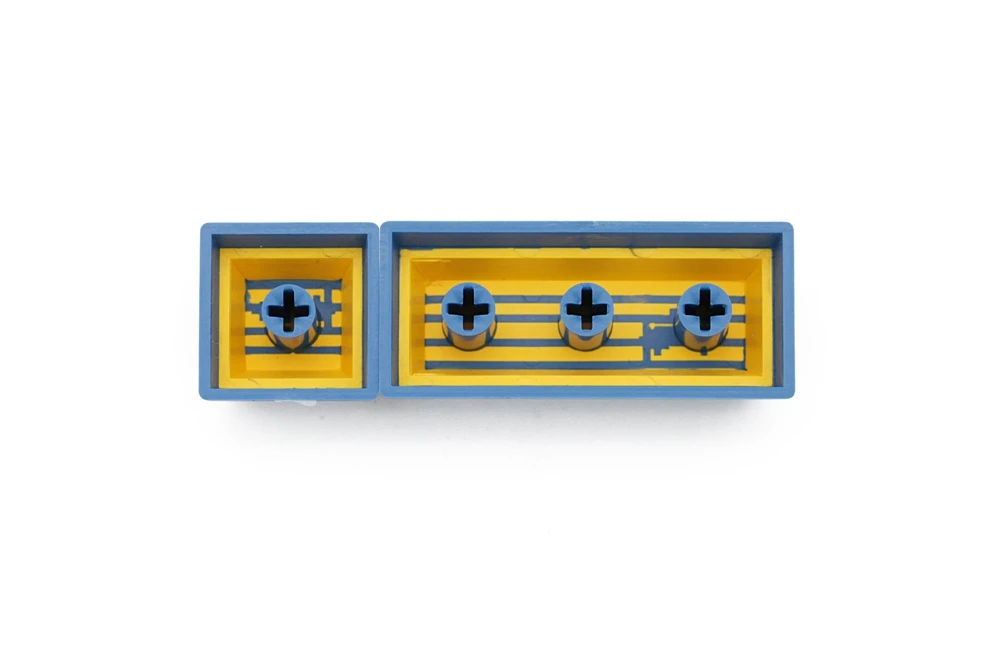 Domikey abs doubleshot keycap pixel heart blue yellow для oem dsa sa cherry profile покер 87 104 gh60 xd64 xd68 xd84 xd75