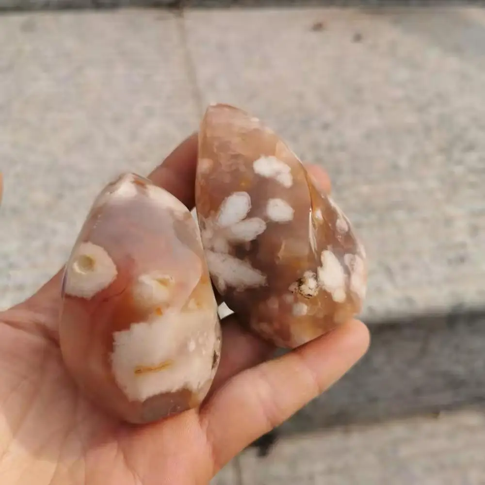 2 шт. натуральный цветок агат хрусталь вишневый цвет | Дом и сад