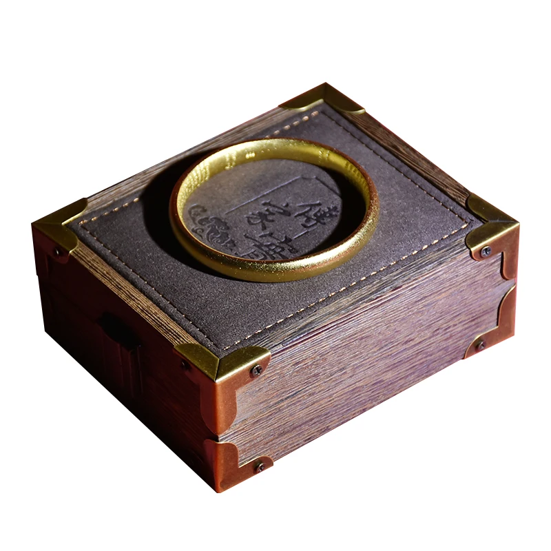 

JINSKY Luxury Jewelry Box Chinese Style Retro Micro Fiber Jewelry Display Case Earring Ring Storage Organizer Box