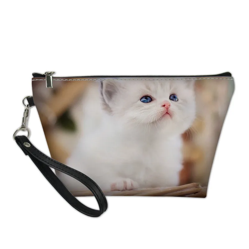 Новое поступление косметичка для женщин и девушек несессер с 3D рисунком кошки