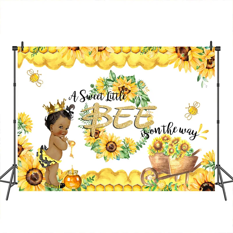 

Фон для детской фотосъемки с изображением милой пчелы подсолнуха меда фон для фотосессия фотостудия на заказ