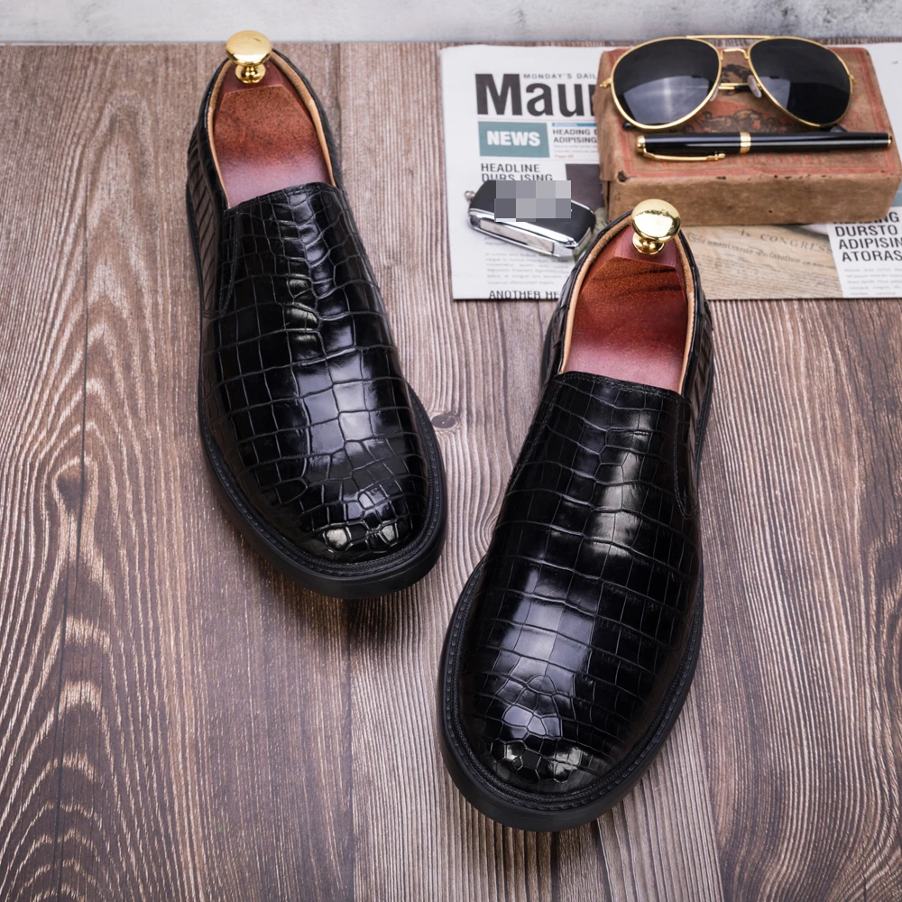 Crocodile Shoes Men Dress 100% Genuine Leather Brand Designer Party Wedding Luxury Men's Leisure Casual Formal Alligator | Обувь