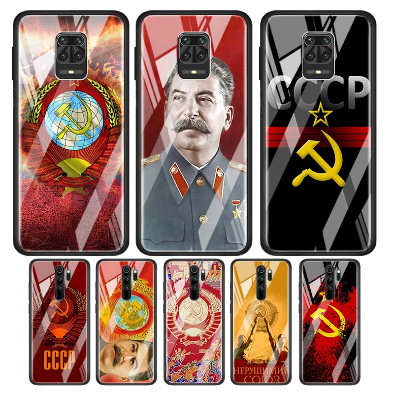

Stalin Soviet Union Tempered Glass Cover For Xiaomi Redmi Note 10 10S 9 9T 9S 8T 8 9A 9C 8A 7 Pro Max Phone Case