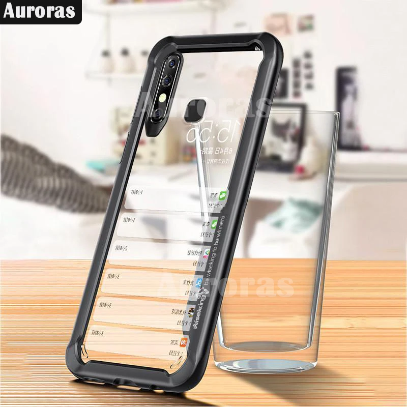 Auroras для Infinix Hot 8 чехол официальный противоударный прозрачный с мягкой рамкой чехол для infinix hot8 анти-осень чехол с "воздушной подушкой"