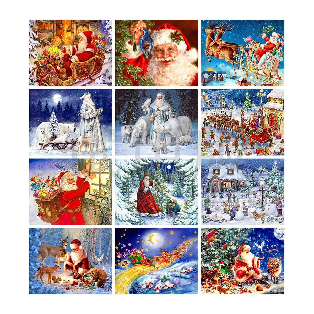 2019 новейшие рождественские алмазные картины 5D сделай сам полная выкладка снег