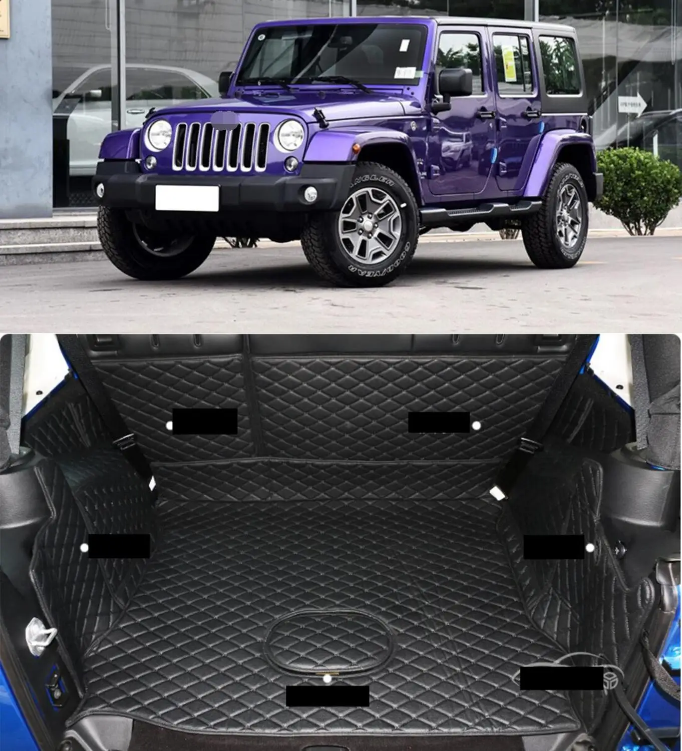 fiber leather car trunk mat for jeep wrangler 2011 2012 2013 2014 2015 2016 2017 2018 2018 jk car accessories