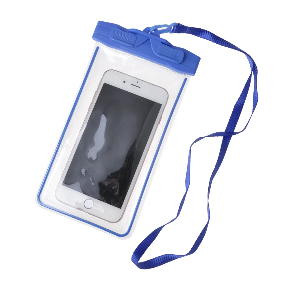 

Universal Waterproof Case Underwater Phone Pouch PVC For for phone Size 4 inch -7.4inch Clear Fluorescent