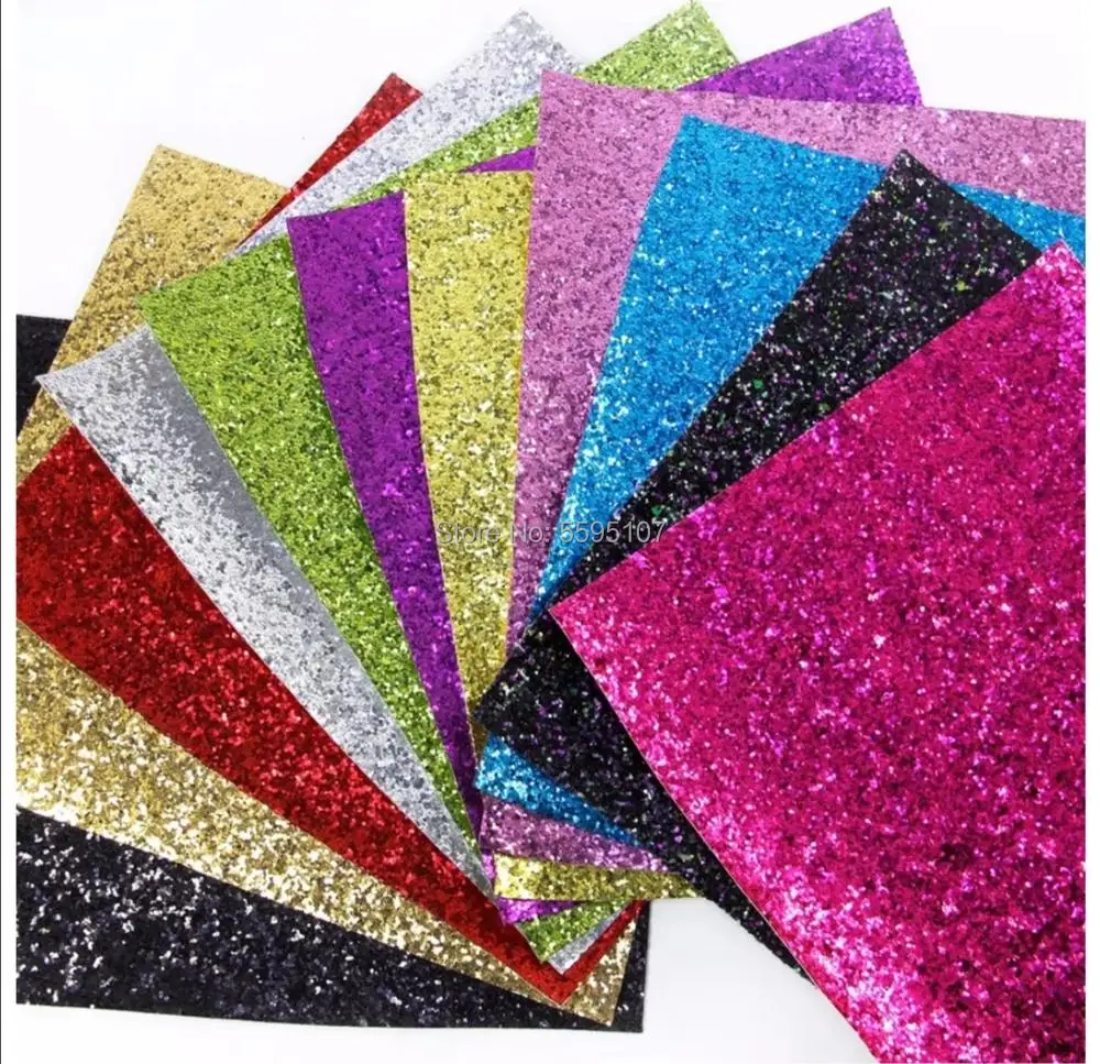 Большая и маленькая блестящая ПУ кожа с шестью краями подходит для сумок обуви