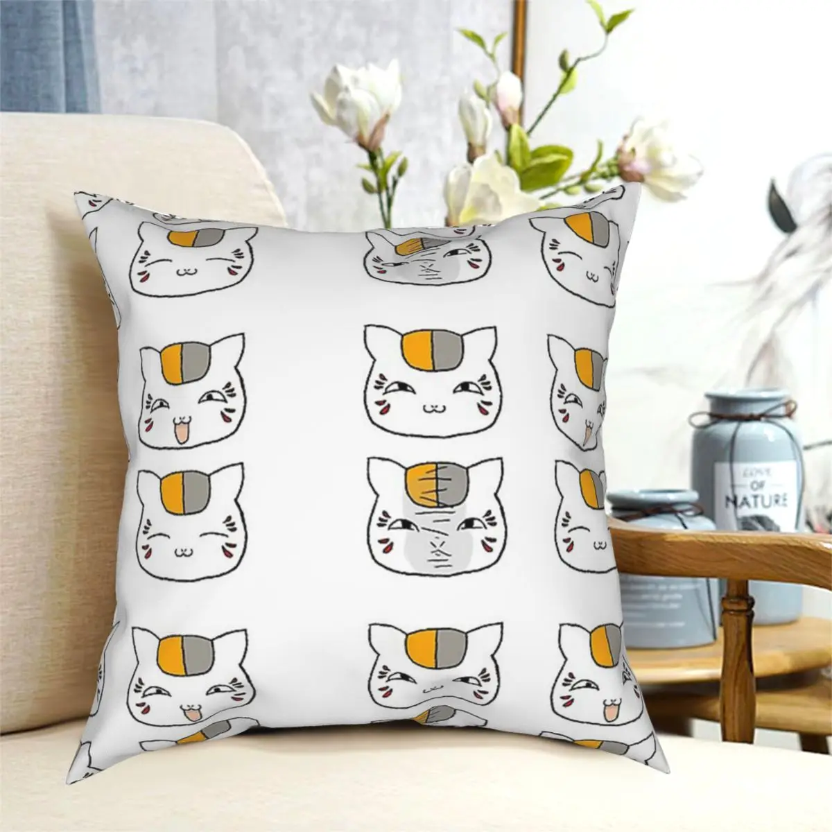 Наволочка для подушки Nyanko Sensei с эмоциями украшение Нацумэ Yuujinchou Симпатичные