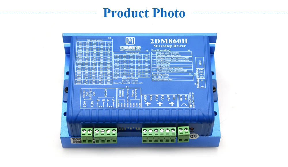 JMC 2 трехфазного шагового двигателя 2DM860H 30~ 80VAC 2,1-8.4A 8 фазный 32bit DSP