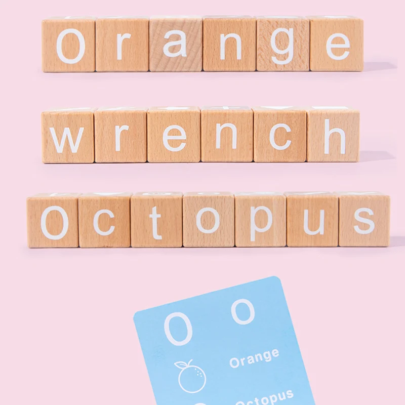 

Wooden Mathematics Spell Early Educational Brick Toys Set Baby Number Cognition Card Montessori Digital Building Blocks Word Toy