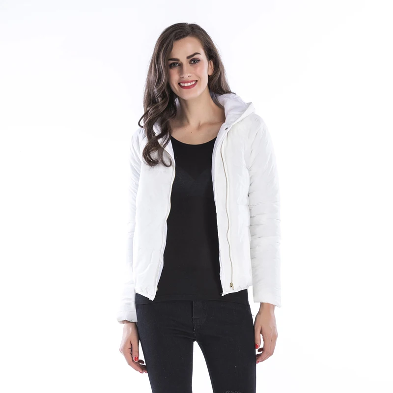 Зимняя женская куртка Jas плюс размер 2XL Женская парка плотное пальто однотонные