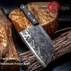 Кованый нож шеф-повара ручной работы, из плакированной стали, кованый нож китайского производства, Профессиональные Кухонные ножи для мяса, овощей, для нарезки, для резки