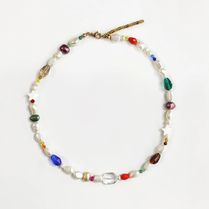 Женское Очаровательное ожерелье в богемном стиле с жемчужинами модное